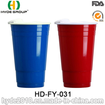 BPA Free Plastic Double Wall Solo Cup with Lid